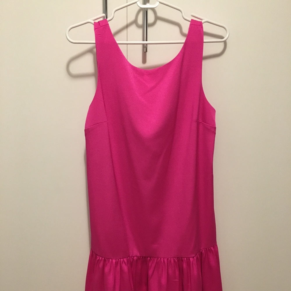 Beautiful hot pink drop waist BCBG dress